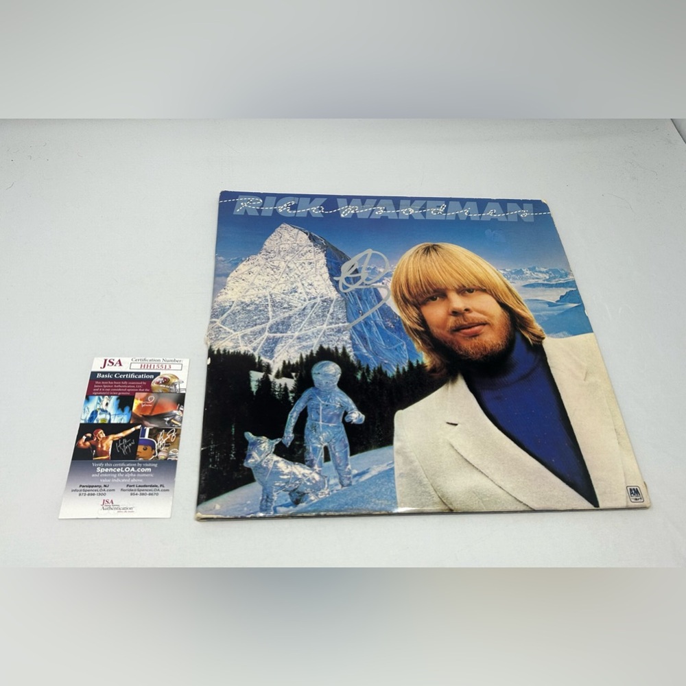 Rick Wakeman signed Rhapsodies Album JSA COA